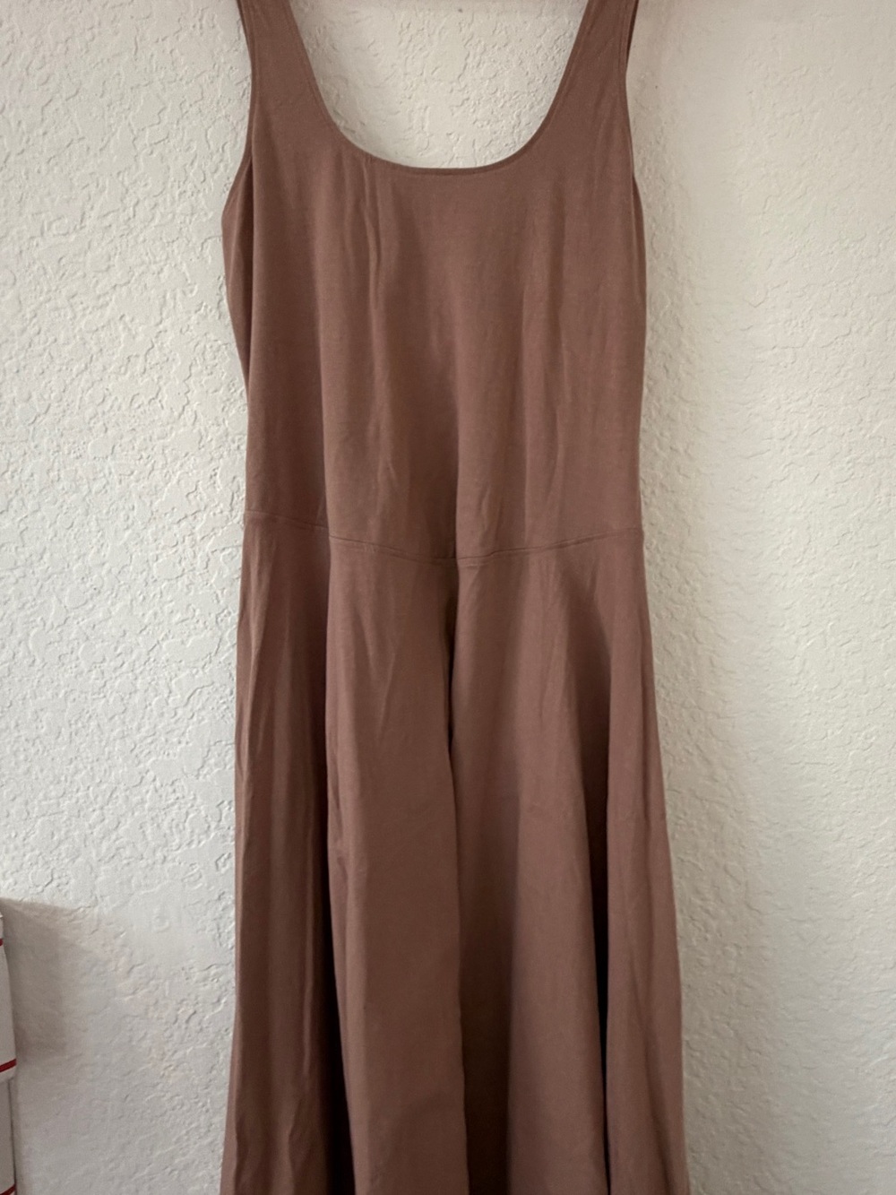 Free People Beach Darcy Midi Dress- M- Taupe/Rose/Brown-MSRP $78 - Picture 2 of 10